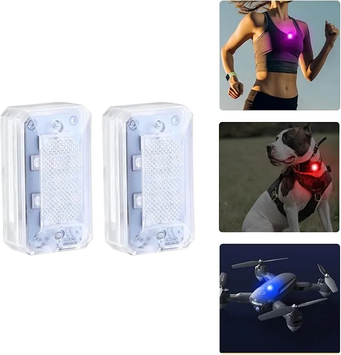 1797 Running Lights for Runners 2 Pack Clip On Flashlight Night Safety Hands Free Headlamp Running Gear Accessories Jogging Walking Dog Camping Hiking Rechargeable USB