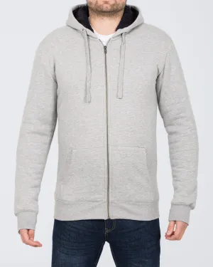 2t Zip Up Tall Sherpa Hoodie (heather grey)
