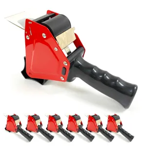 6 Heavy Duty Tape Gun Dispenser Packing Machine Shipping Grip Roll Sealer Cutter