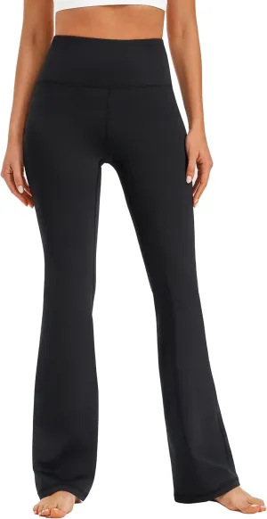 AFITNE Women's Yoga Pants Wide Leg Workout Leggings Flare Casual Lounge Pants with Pockets High Waist and Tummy Control