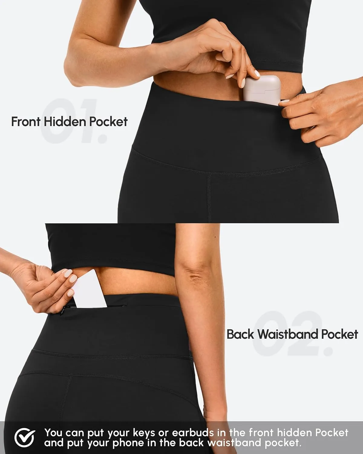 AFITNE Women's Yoga Pants Wide Leg Workout Leggings Flare Casual Lounge Pants with Pockets High Waist and Tummy Control