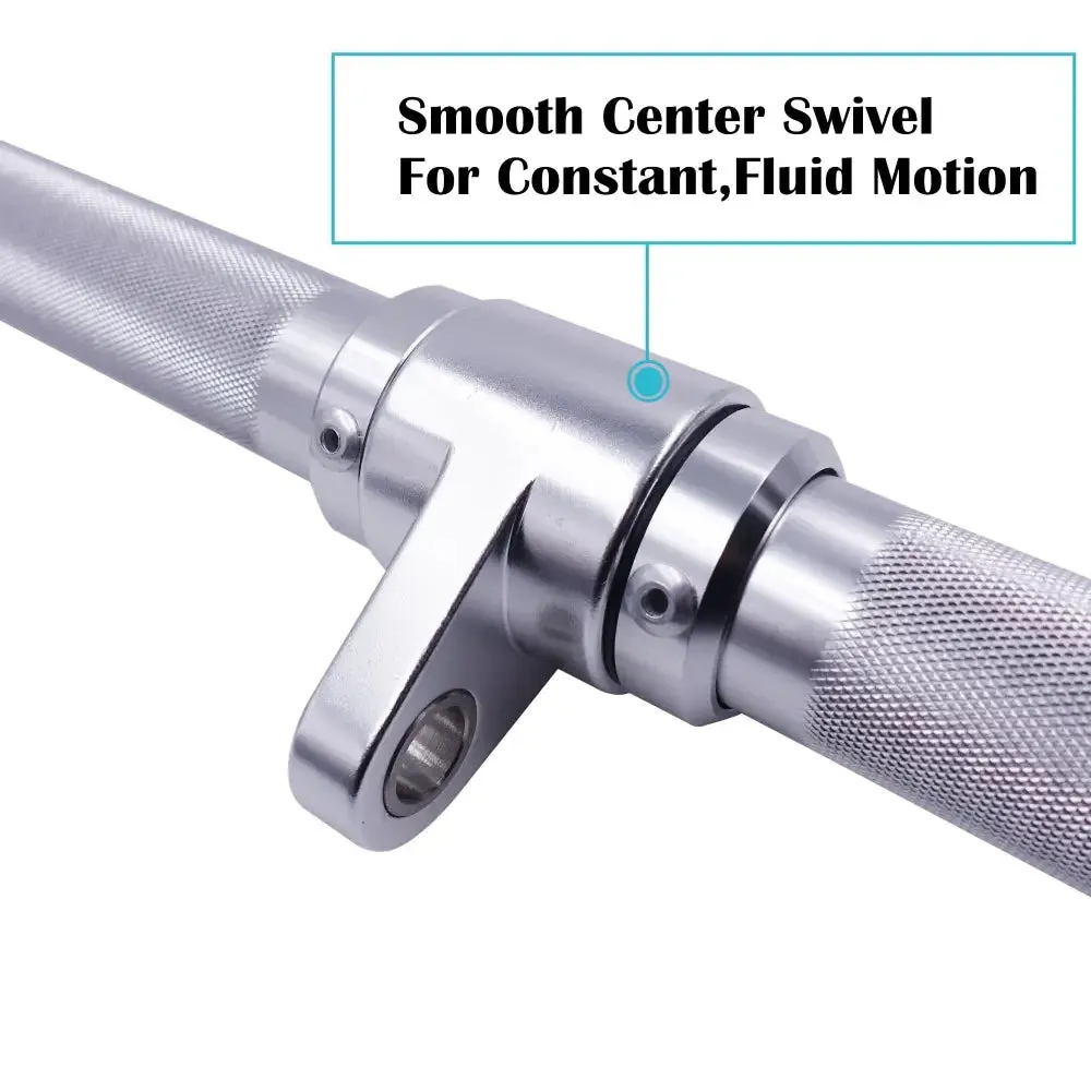Aluminum Revolving Lat Pull Down Straight Bar with Diamond Knurl Handle