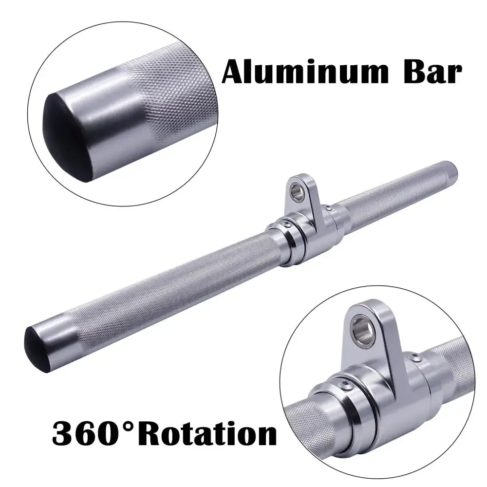 Aluminum Revolving Lat Pull Down Straight Bar with Diamond Knurl Handle