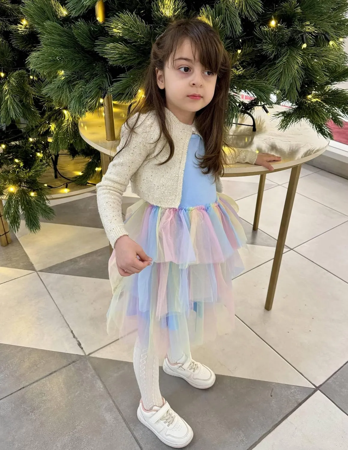 Arshiner Toddler Tutu Dress Girls Fluffy Tiered Summer Dresses Cute Party Tulle Sundress for Kids 2-7Y