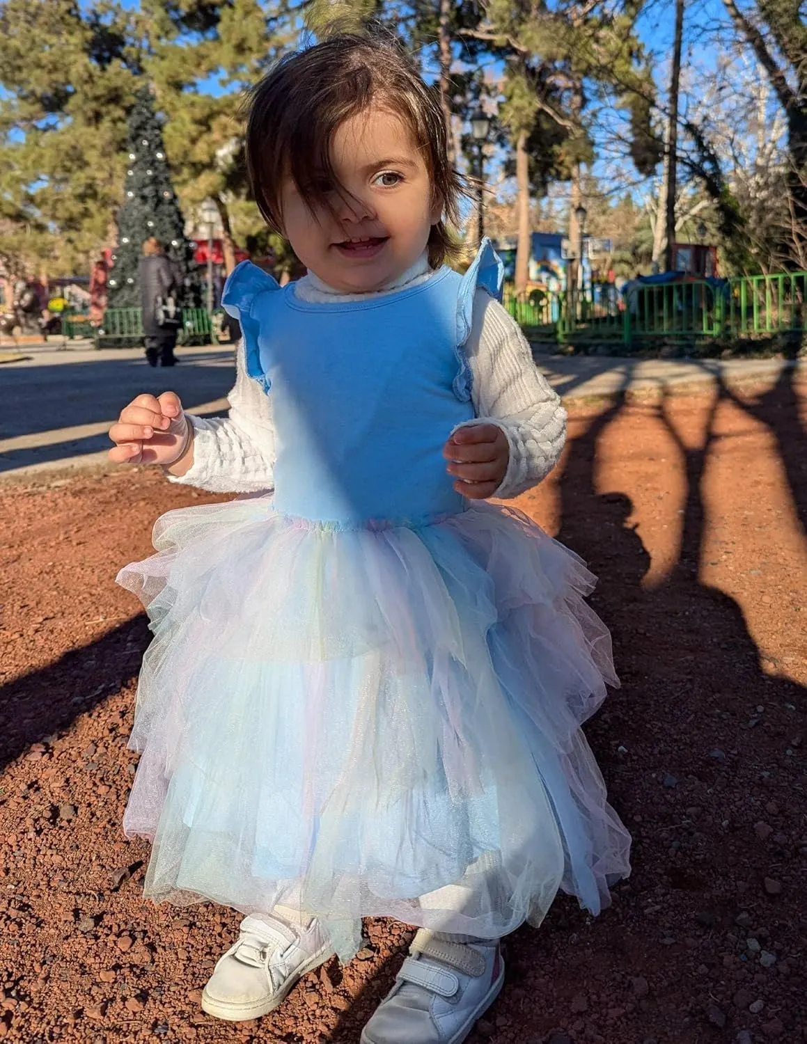 Arshiner Toddler Tutu Dress Girls Fluffy Tiered Summer Dresses Cute Party Tulle Sundress for Kids 2-7Y