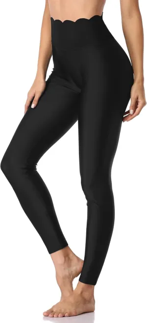 ATTRACO Womens Swim Pants with Pockets Long Swim Leggings High Waisted Swimming Pants