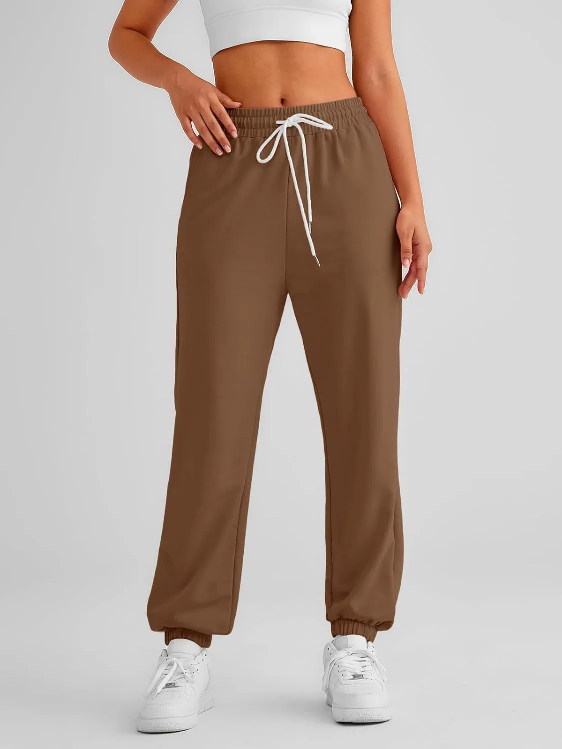 AUTOMET Women's Cinch Bottom Sweatpants Athletic Joggers Lounge Pants with Pockets