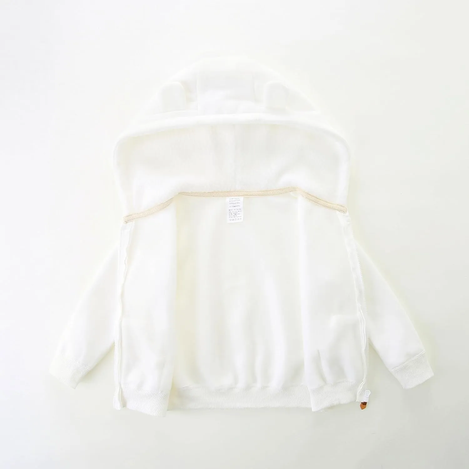 Baby Boy Girl Clothes Zip-Up Hoodies with Sherpa Lining Spring Fall Outerwear Coat