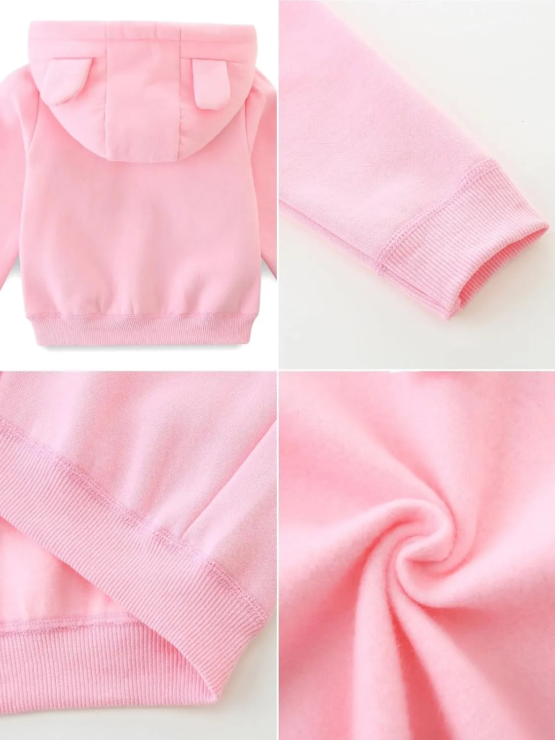 Baby Boy Girl Clothes Zip-Up Hoodies with Sherpa Lining Spring Fall Outerwear Coat