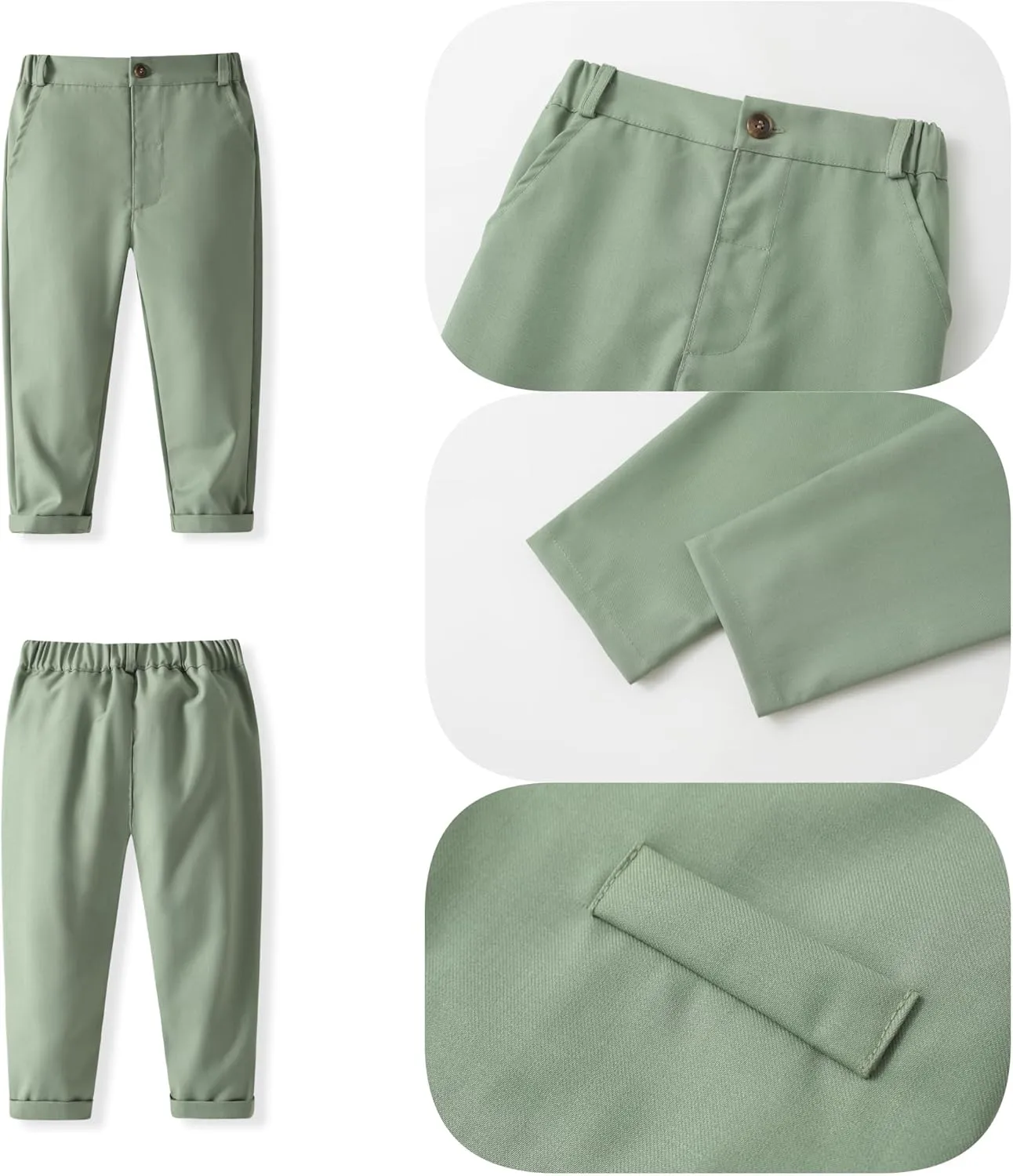 Baby Boys' 4-Piece Set with Dress Shirt, Vest, Pants, and Tie