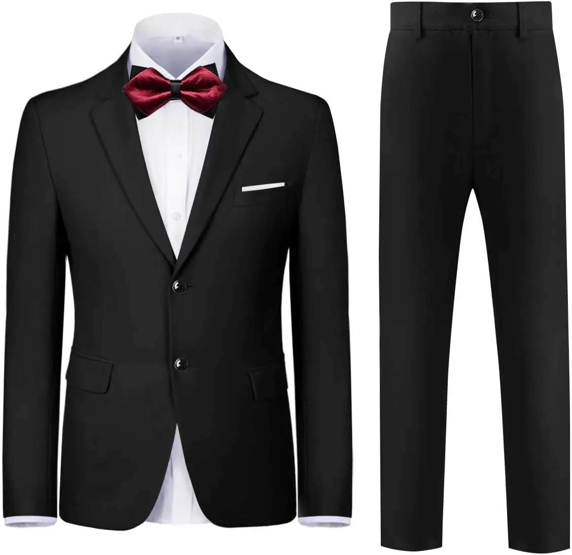 Boys Formal Suit Set Complete Outfit Slim Fit Tuxedo for Boy