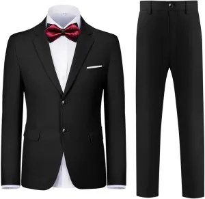Boys Formal Suit Set Complete Outfit Slim Fit Tuxedo for Boy