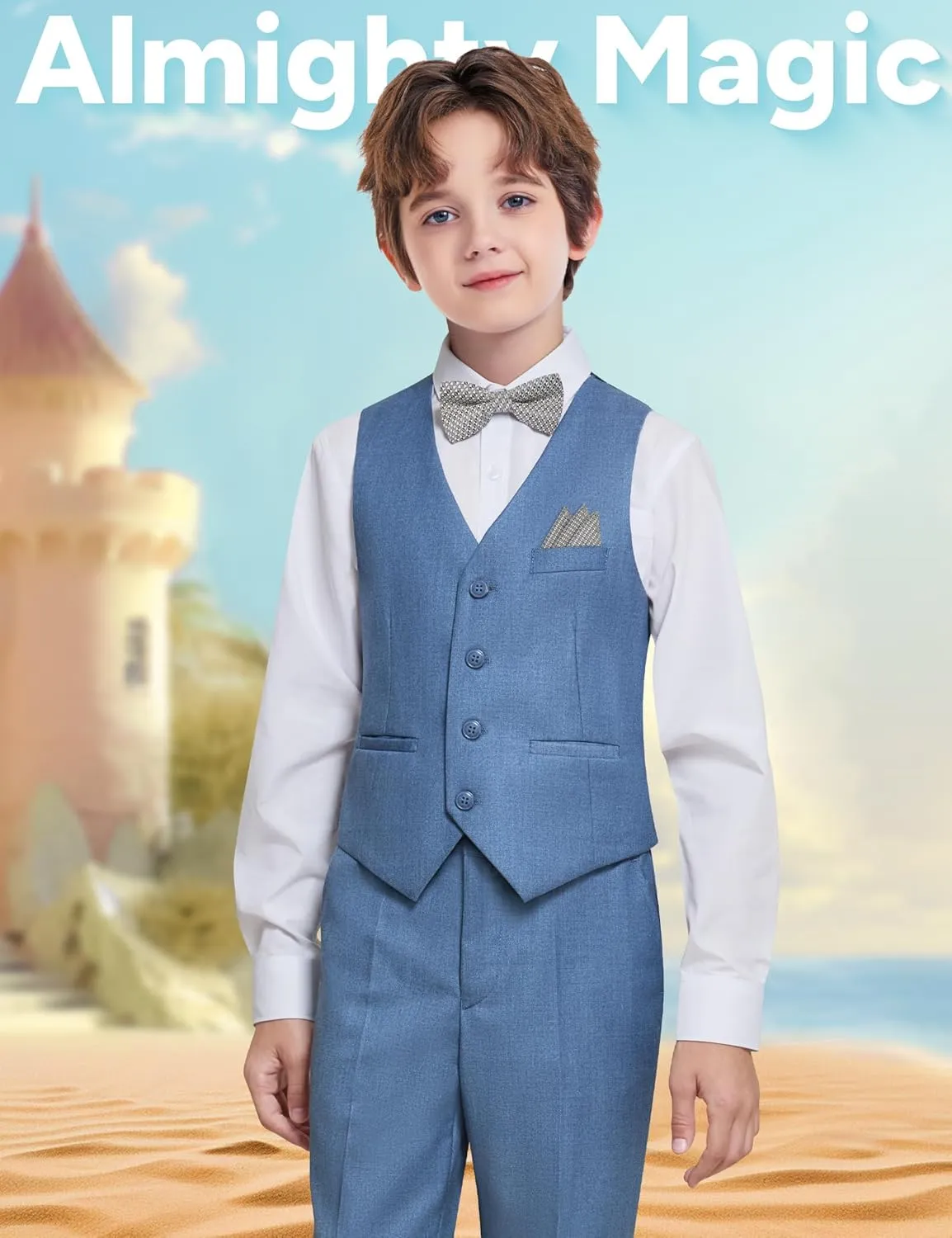 Boys Slim Fit Suits for Boys Suit Set Boy Dresswear Ring Bearer Outfit Kids Suits Boy Wedding Dress