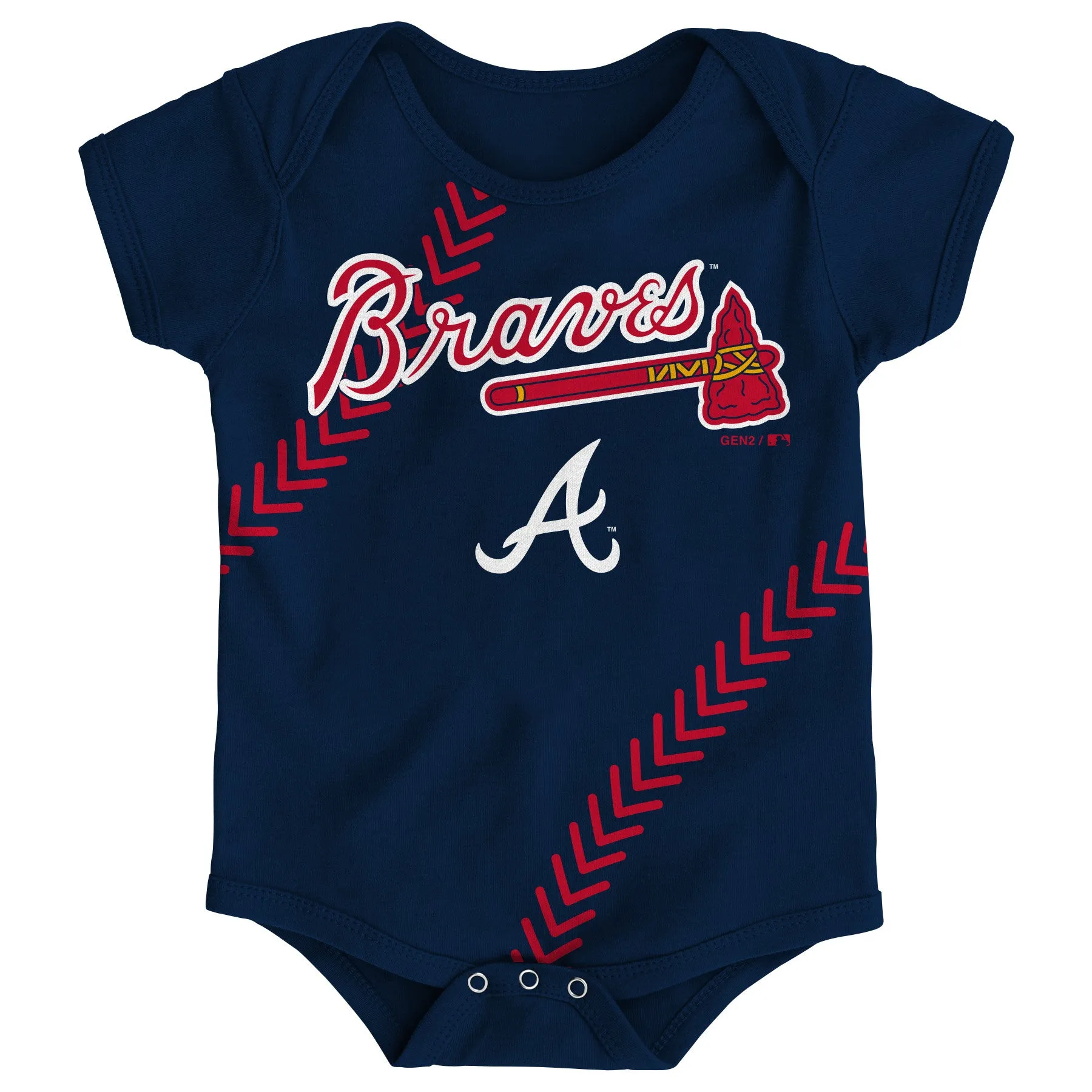 Braves Fantastic Baseball Creeper Set