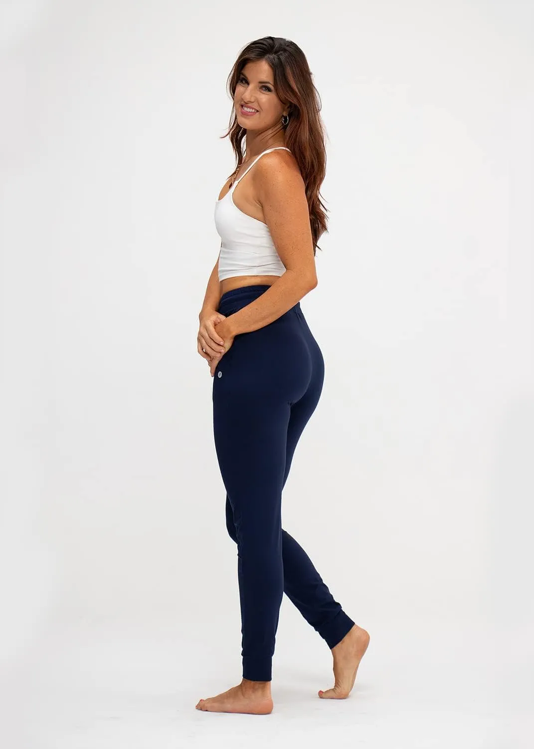DEVOPS Women's Yoga Jogger Pants with Side Pocket Sweatpants