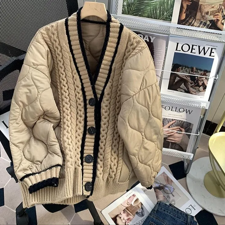 Emma Padded Sweater Knitted Jacket
