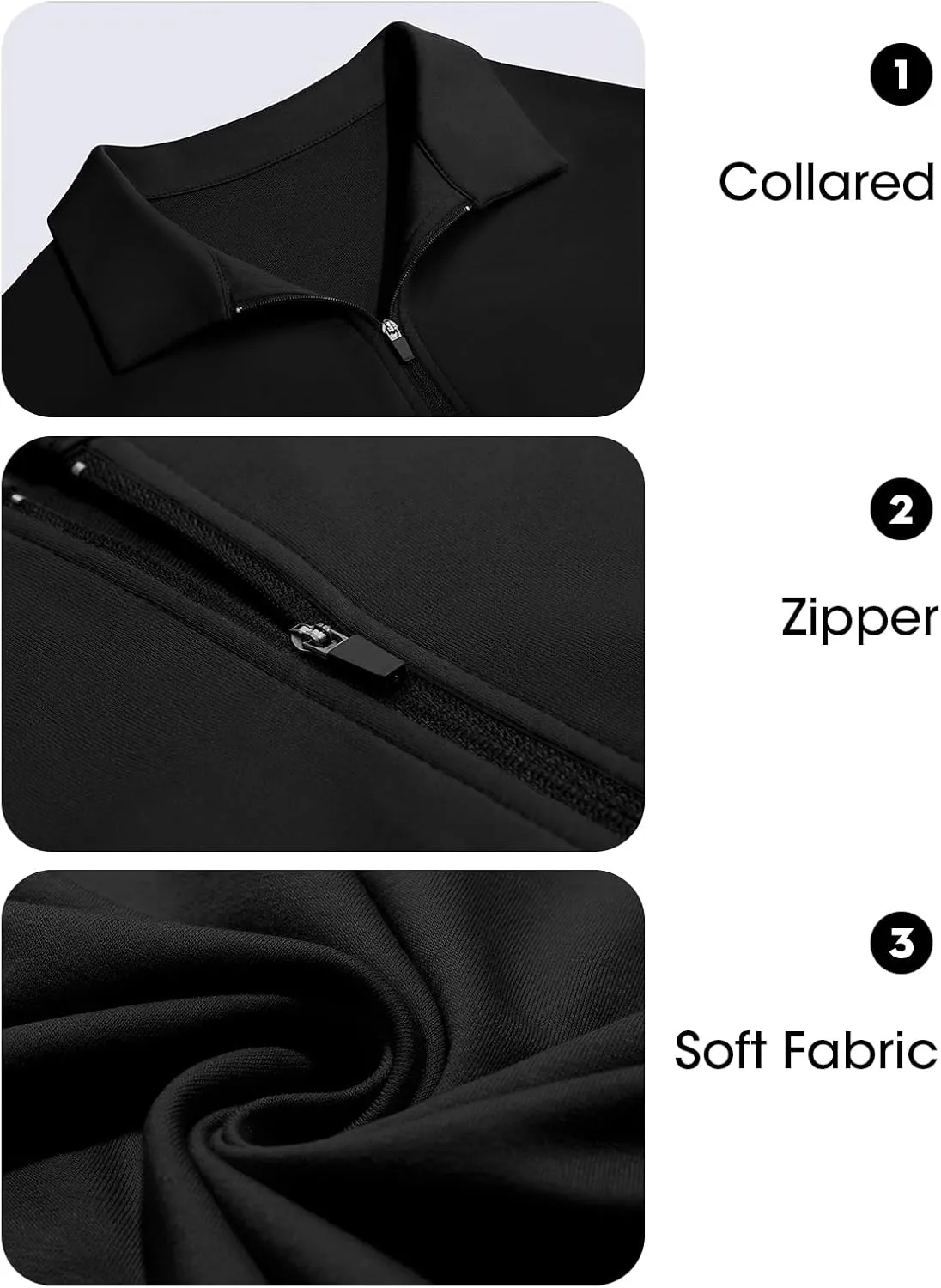 Fisoew Womens Oversized Sweatshirt Casual Zip Up V Neck 3/4 Sleeve High Low Pullover Tunic Tops