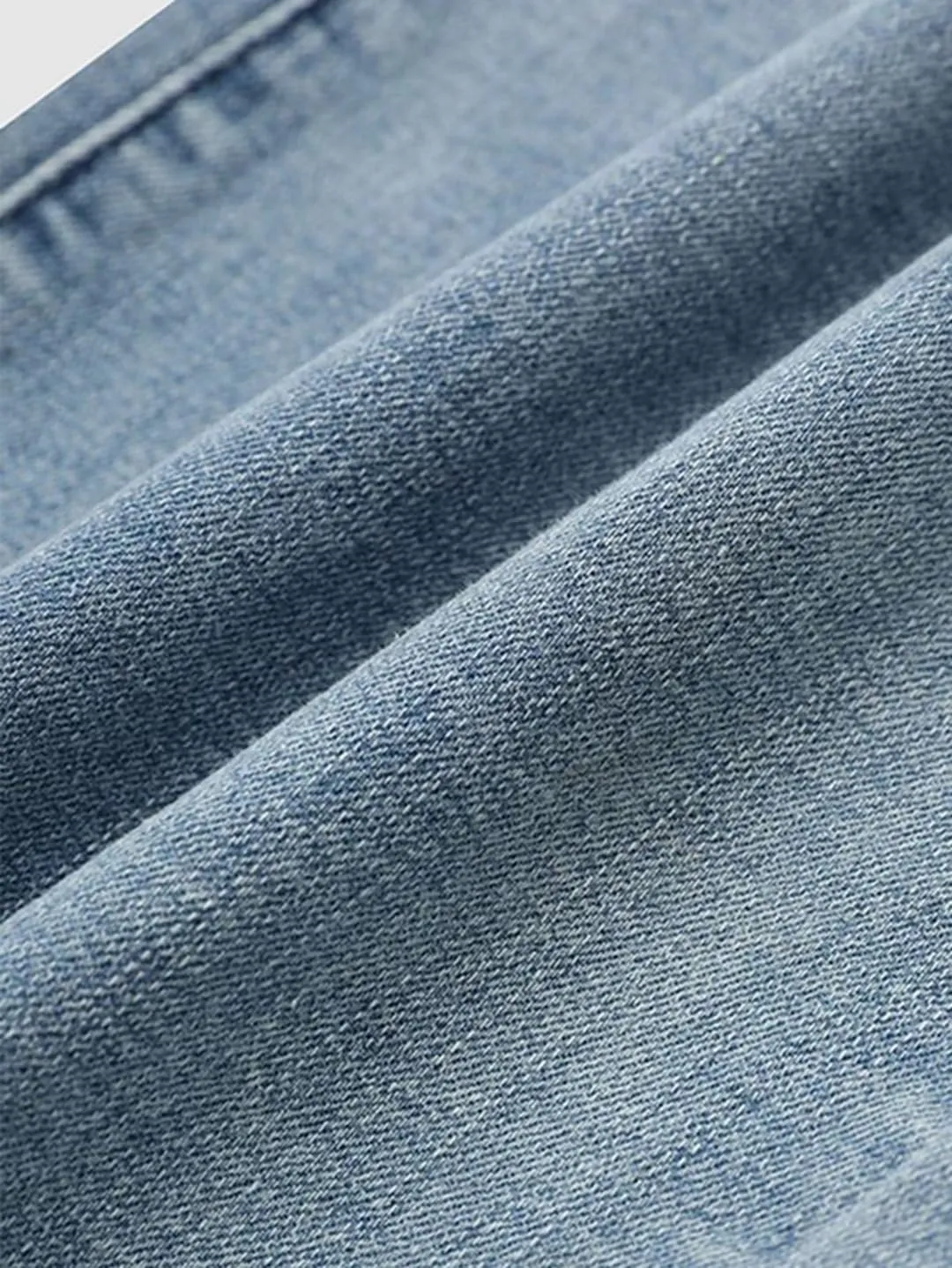 Flamingals Bootcut Wide Leg Low Rise Ripped Button Up Denim Pants