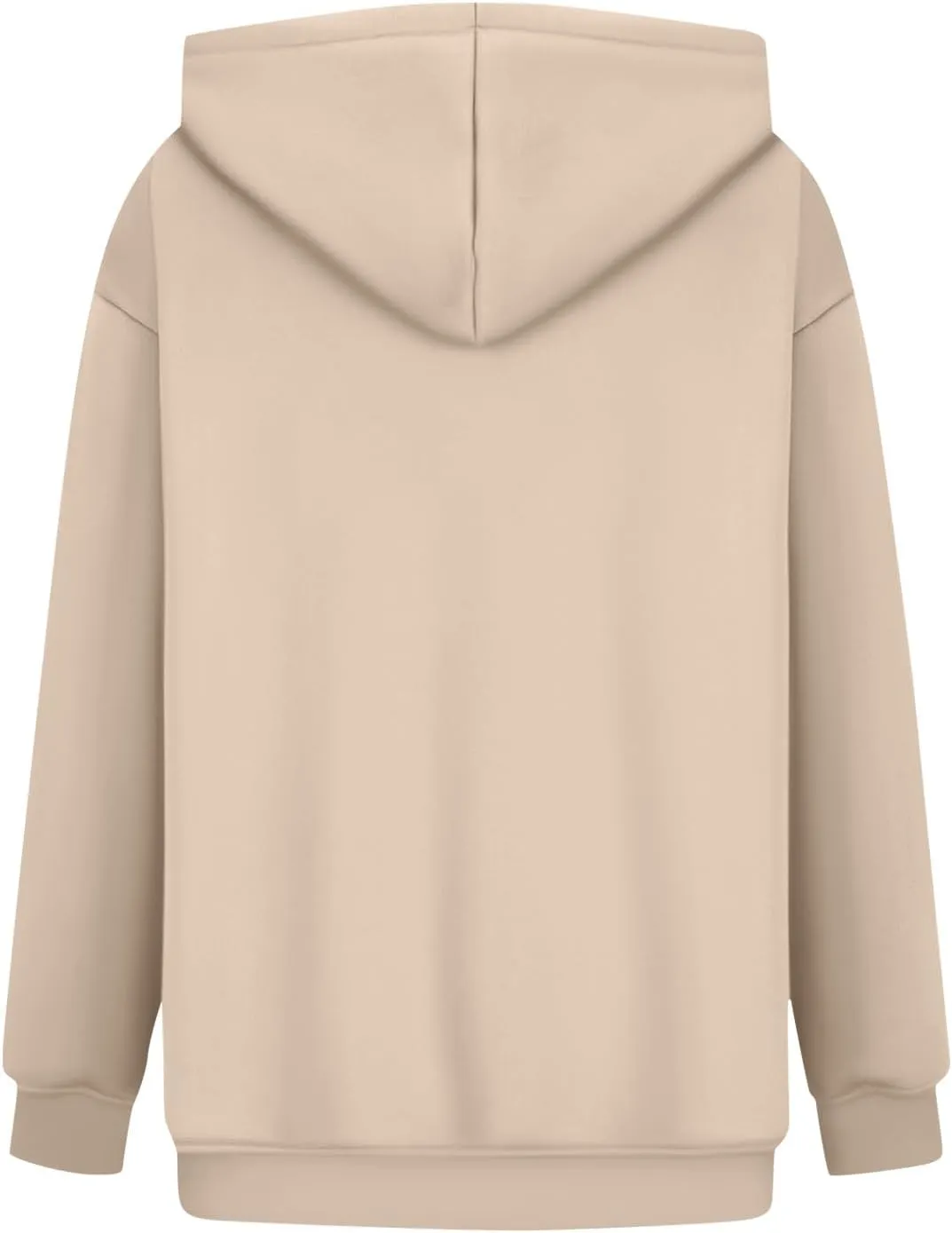 Fleece Hoodie Women Oversized Plain Hooded Sweatshirt Casual Long Sleeve Pullover Tops Comfy Drop Shoulder Sweater