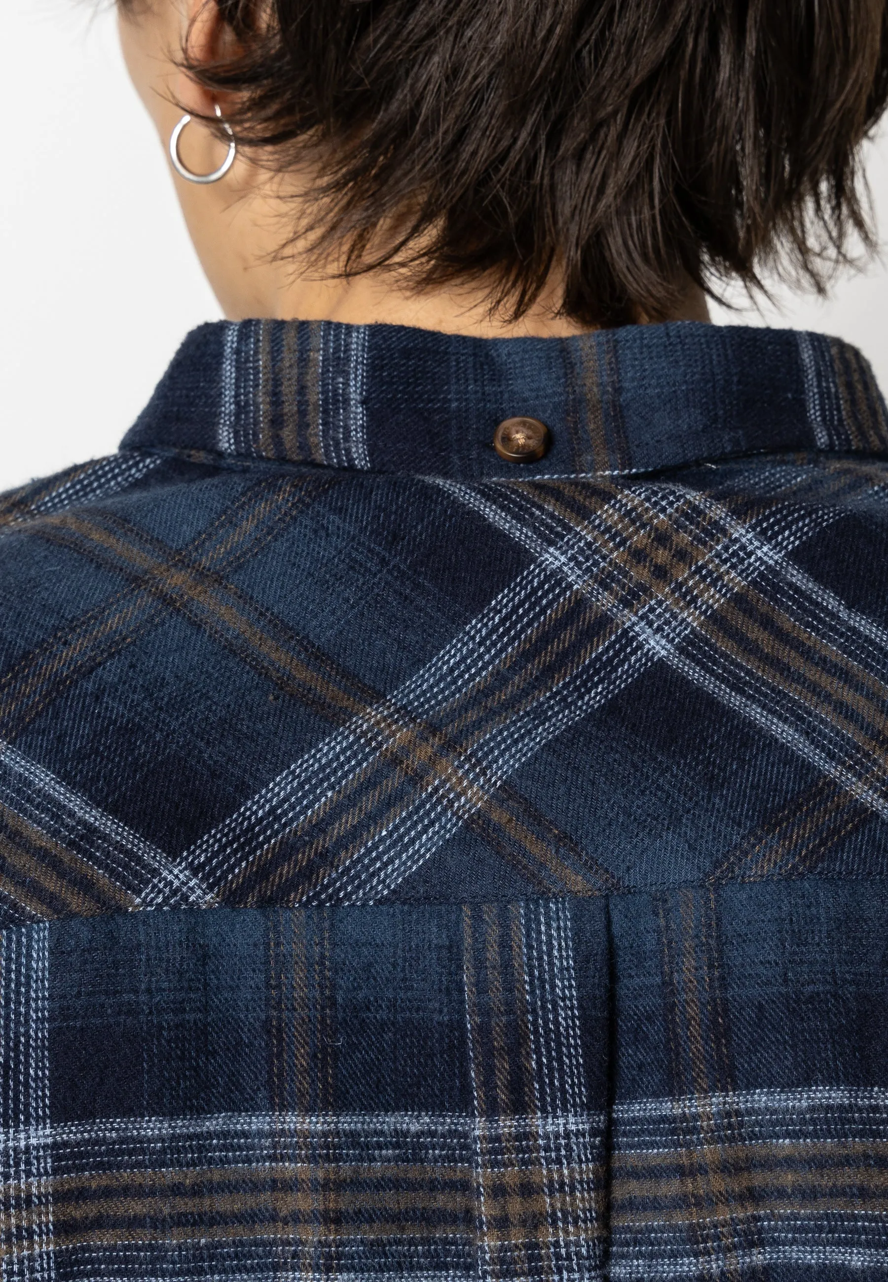 Forest flannel shirt - Dark Navy Check