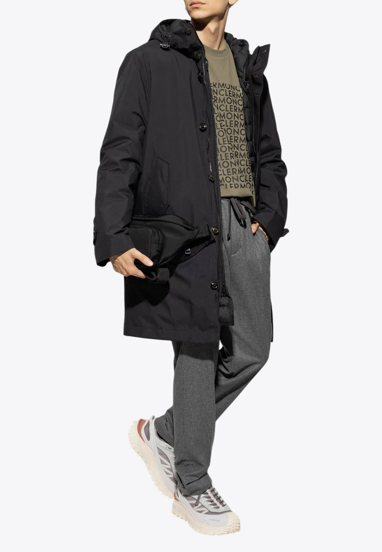 Gialorgues Zip-Up Long Parka Jacket