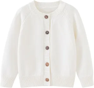 Girls Cardigan Sweater Boys Long Sleeve School Uniforms Toddler Kids Knit Embroidery Button Jacket Outwear Tops