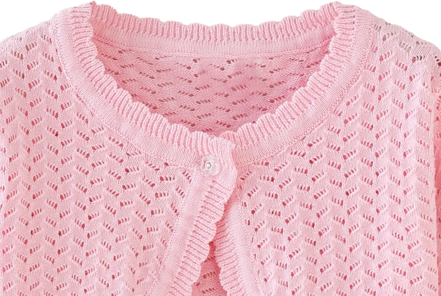 Girls Cardigan Sweater Toddler Bolero Shrug Baby Kids Long Sleeve Dress Up Button Closure Cropped Jacket Tops