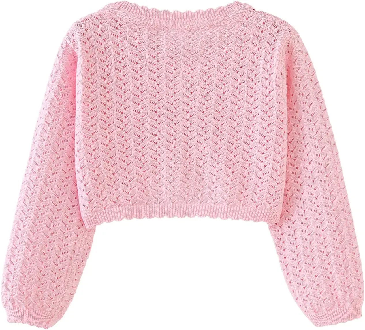 Girls Cardigan Sweater Toddler Bolero Shrug Baby Kids Long Sleeve Dress Up Button Closure Cropped Jacket Tops