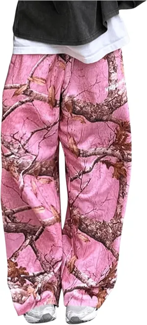 GORGLITTER Men's Baggy Stacked Sweatpants Graphic Y2K Wide Leg Drawstring Pants Streetwear