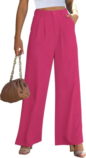 GRAPENT Wide Leg Pants for Women Work Business Casual High Waisted Dressy Pants Flowy Trousers Office