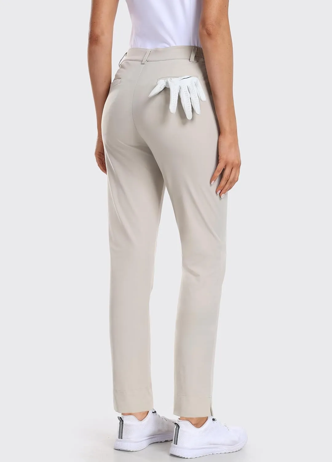 Hiverlay Womens Golf Pants Stretch Work Ankle Pants with Pockets Quick Dry Straight Business Casual Hiking Pants