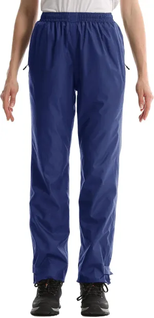 iCreek Women's Rain Pants Waterproof Rain Over Pants Hiking Pants Windproof Lightweight Outdoor for Golf, Fishing