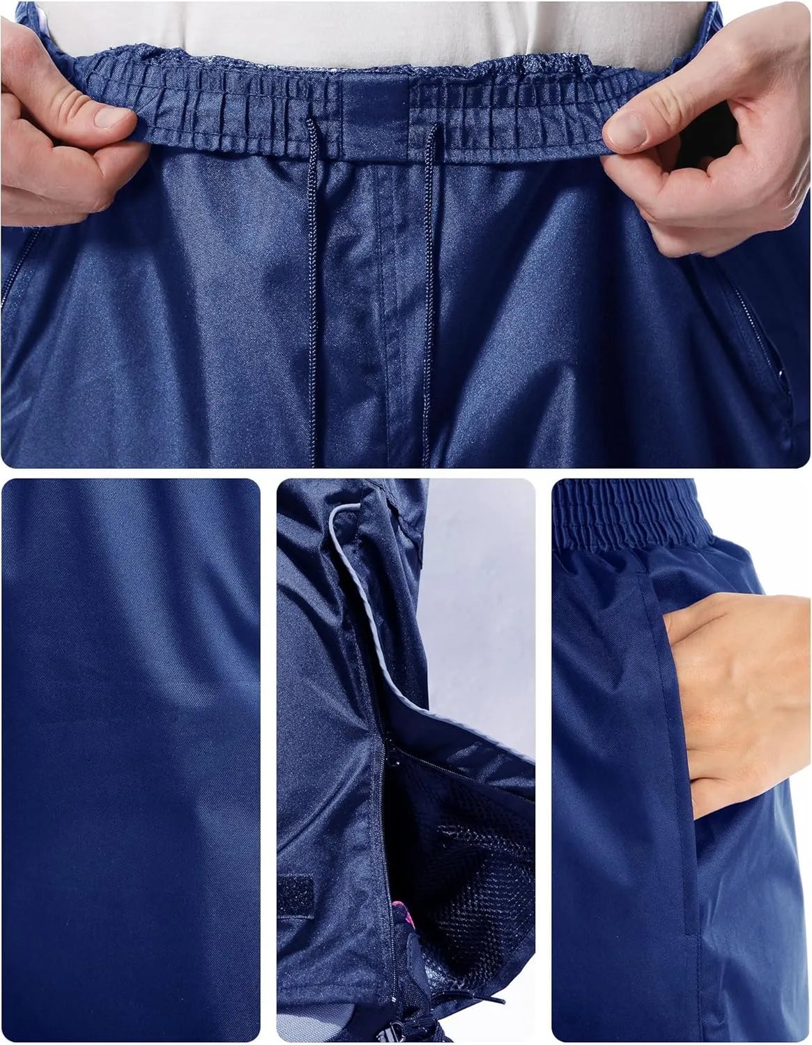 iCreek Women's Rain Pants Waterproof Rain Over Pants Hiking Pants Windproof Lightweight Outdoor for Golf, Fishing
