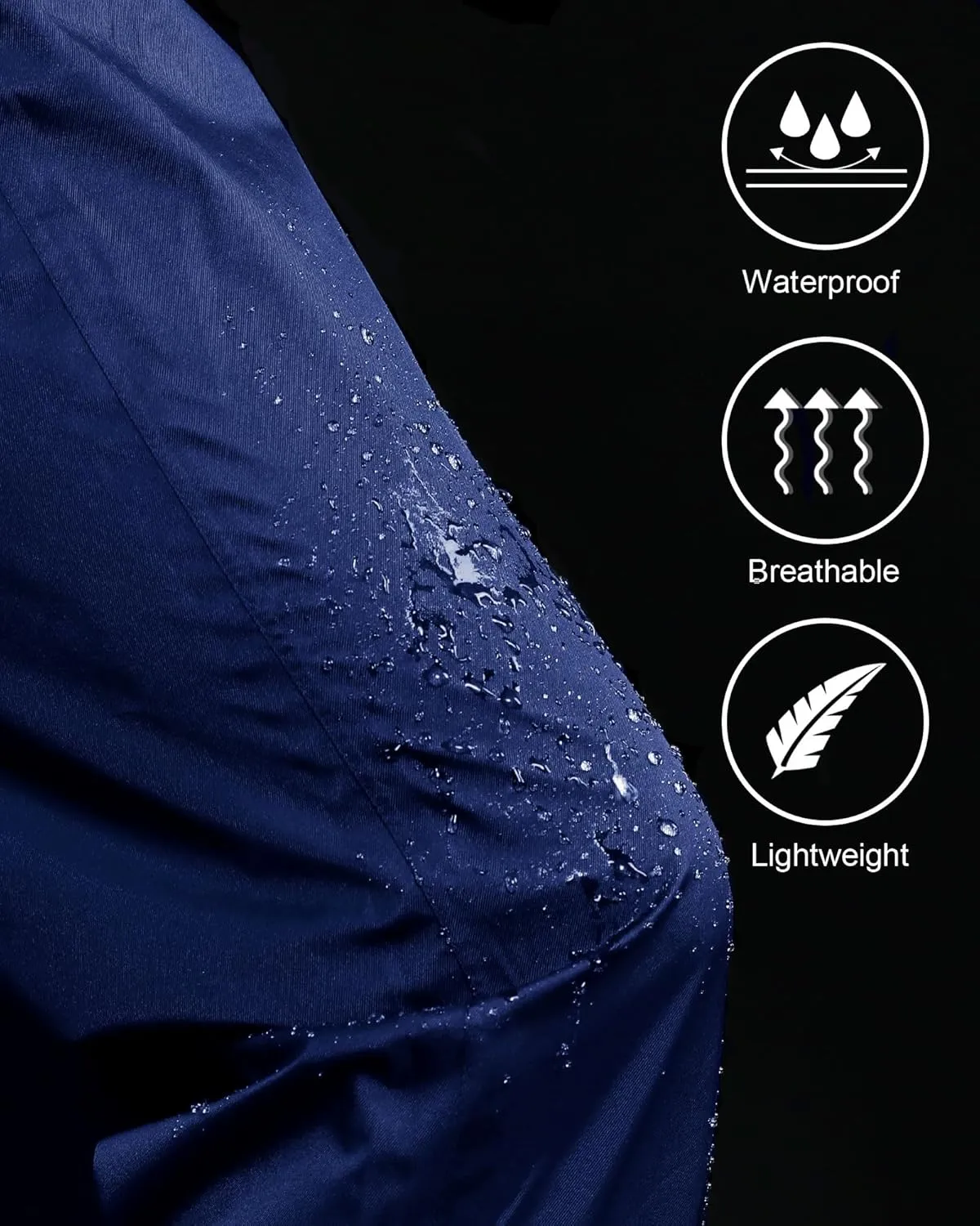 iCreek Women's Rain Pants Waterproof Rain Over Pants Hiking Pants Windproof Lightweight Outdoor for Golf, Fishing