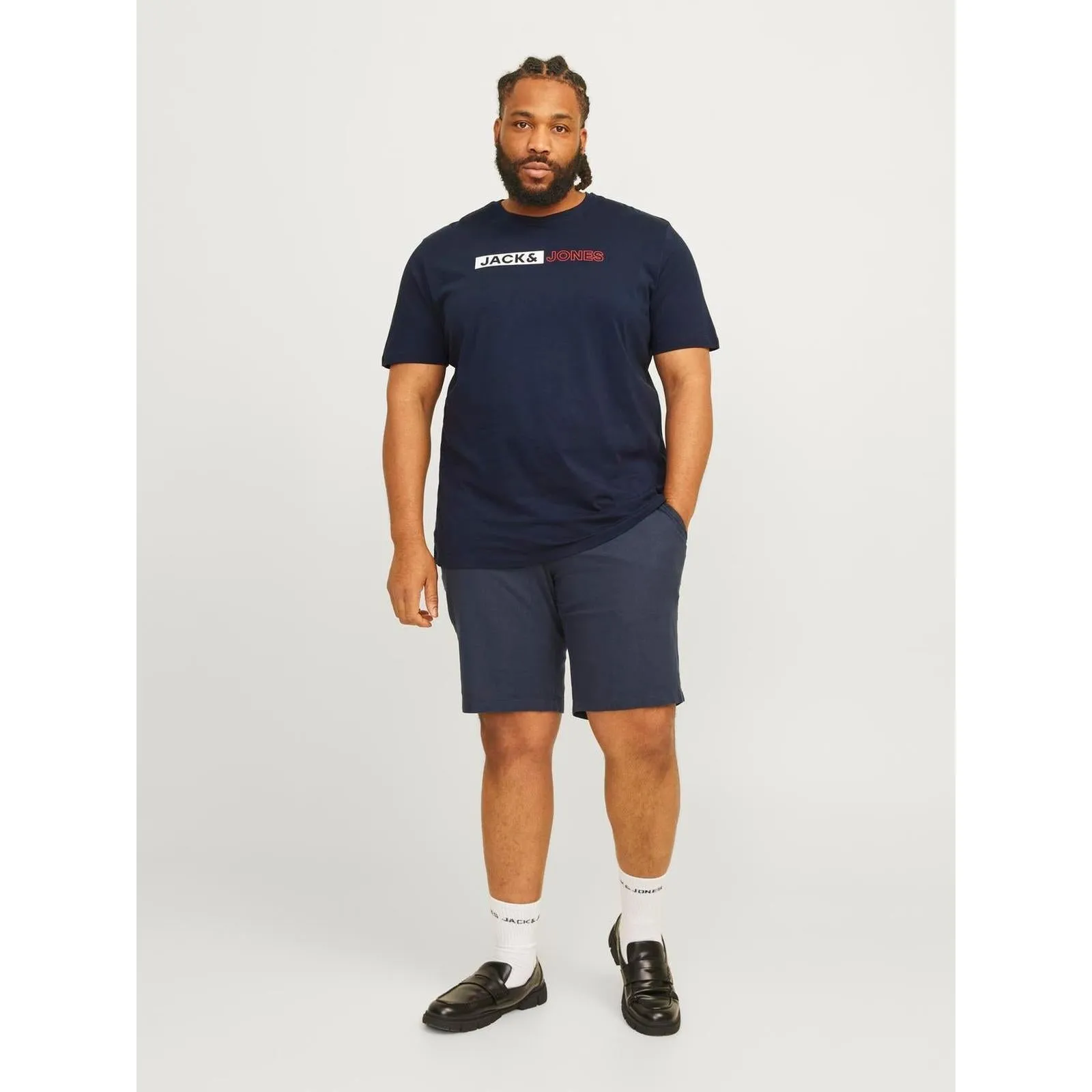 Jack & Jones Mens Corp Logo Big & Tall Short Sleeve T-Shirt