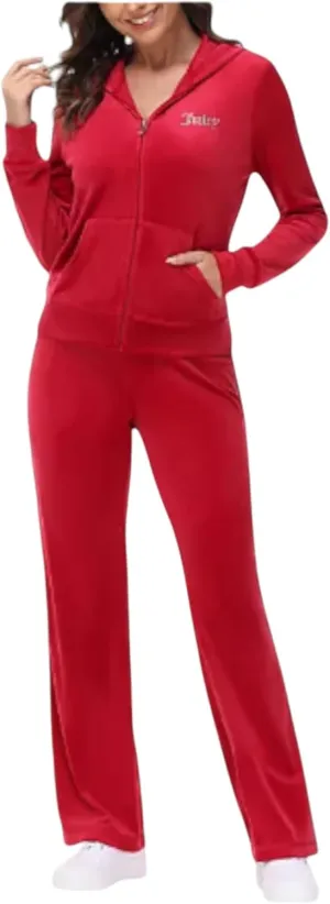 Juicy Couture Women's Bling Velour Hoodie