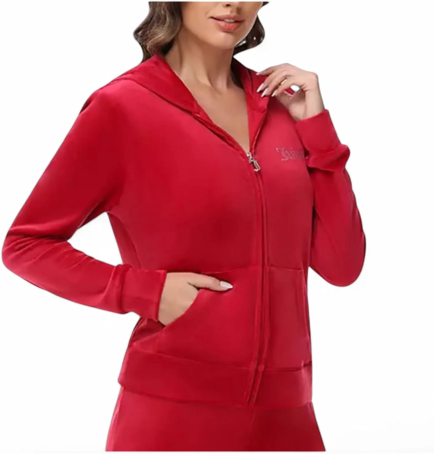 Juicy Couture Women's Bling Velour Hoodie