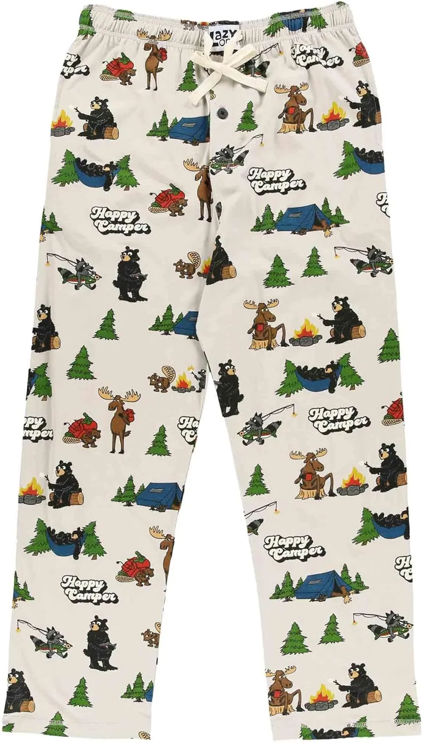 Lazy One Bear & Bigfoot Pajama Pants For Men, Men's Separate Bottoms, Lounge Pants, Funny, Humorous