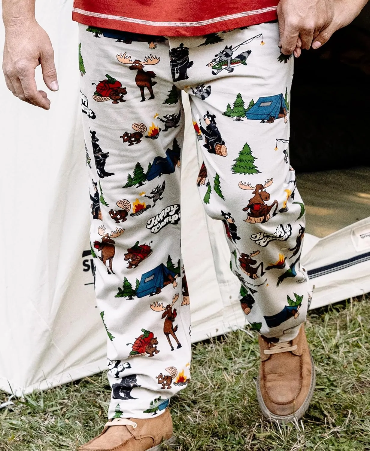 Lazy One Bear & Bigfoot Pajama Pants For Men, Men's Separate Bottoms, Lounge Pants, Funny, Humorous