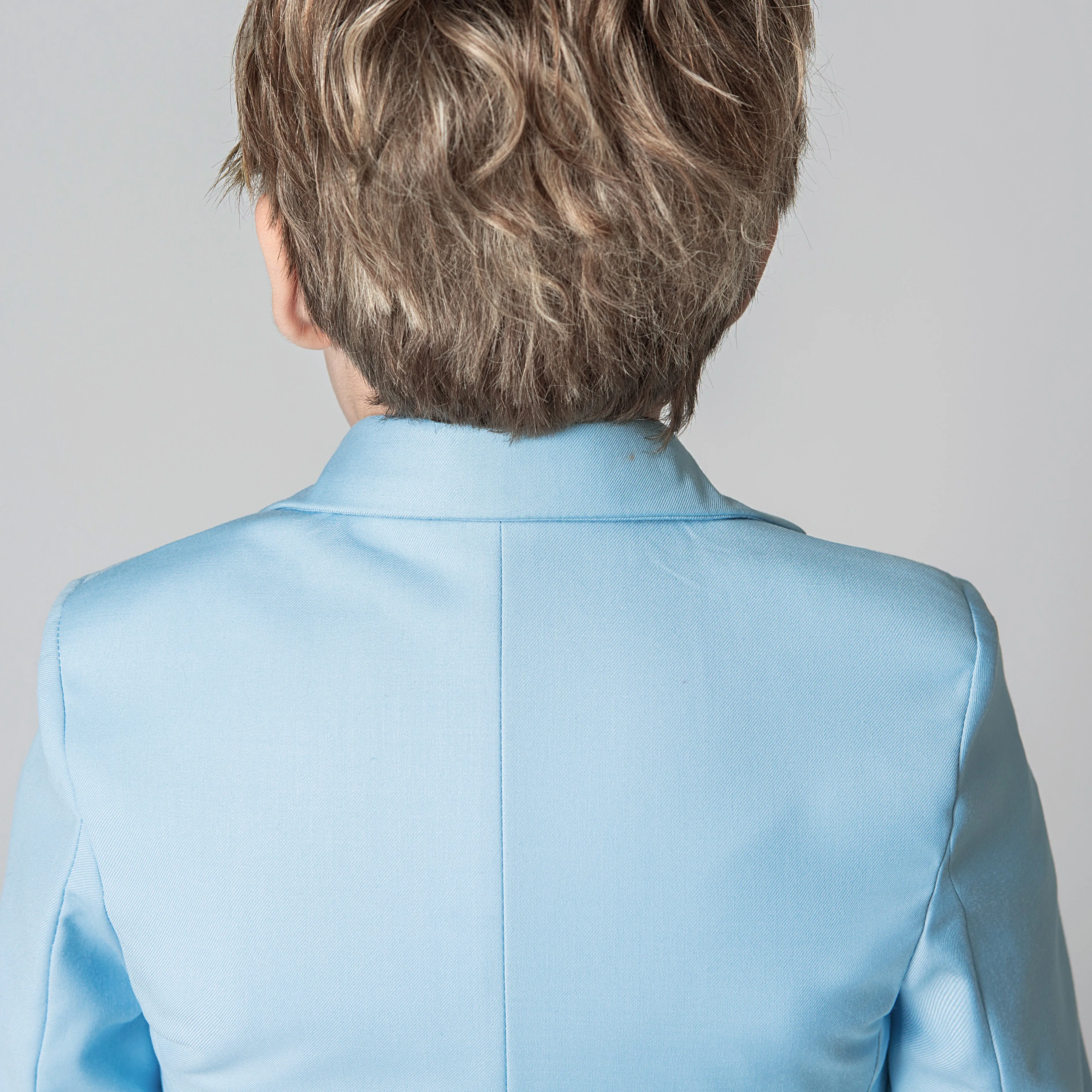 Light Blue Slim Fit Formal Party Wedding 4 Piece Suit