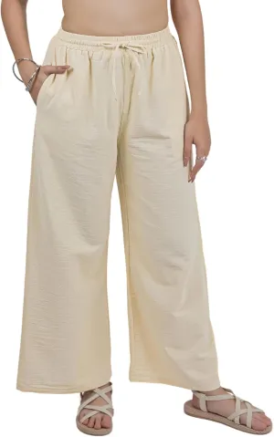 LOFBAZ Women Cotton Linen Wide Leg Palazzo Drawstring Pants Casual High Waist Flowy Trousers Lounge Summer Pant with Pockets