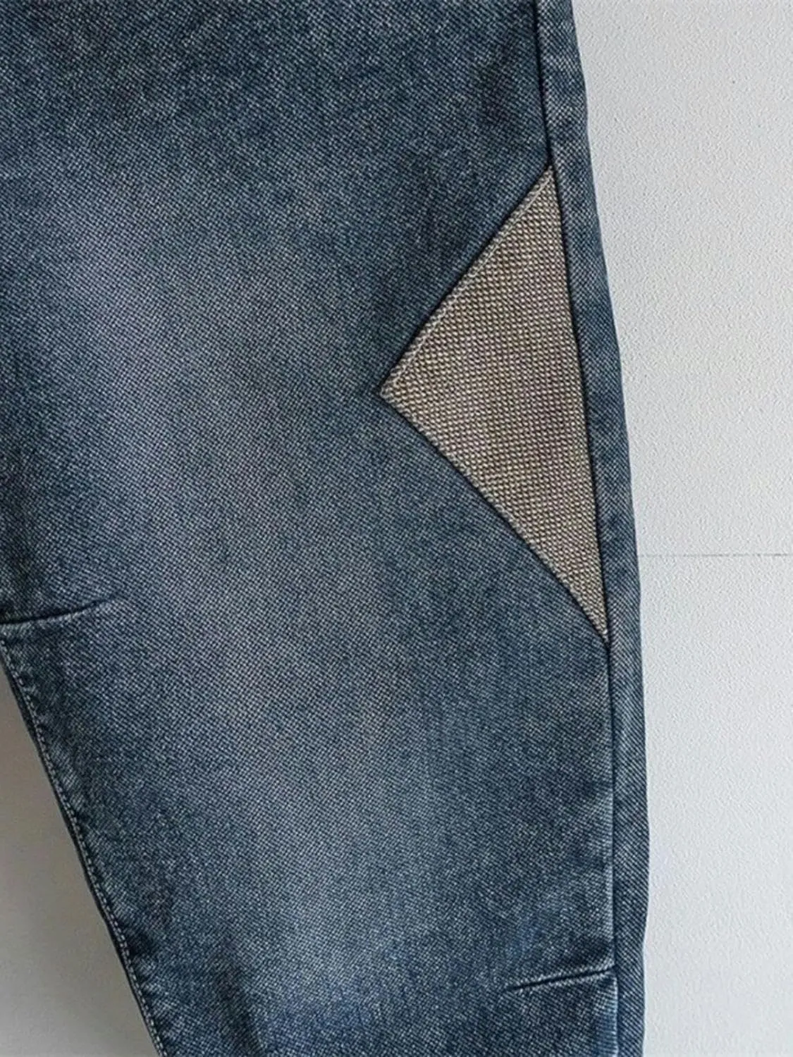 Loose Denim Men Elasticity Drawstring Casual Spring Autumn Designer Jeans Harem Pants