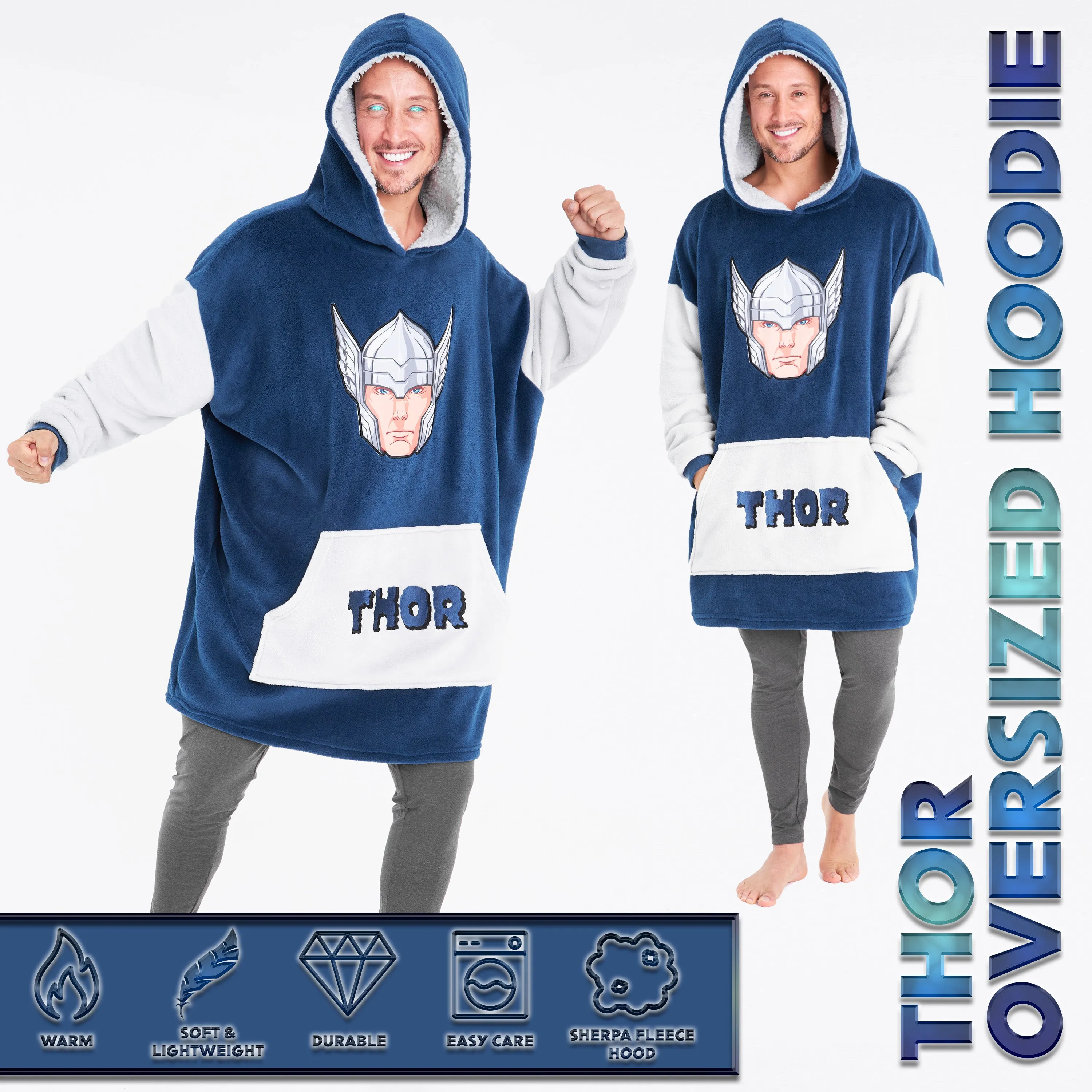 Marvel Oversized Hoodie Blanket for Men - THOR