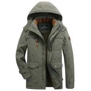 Men Long Jackets Hooded Casual DownOutwear Long Coats