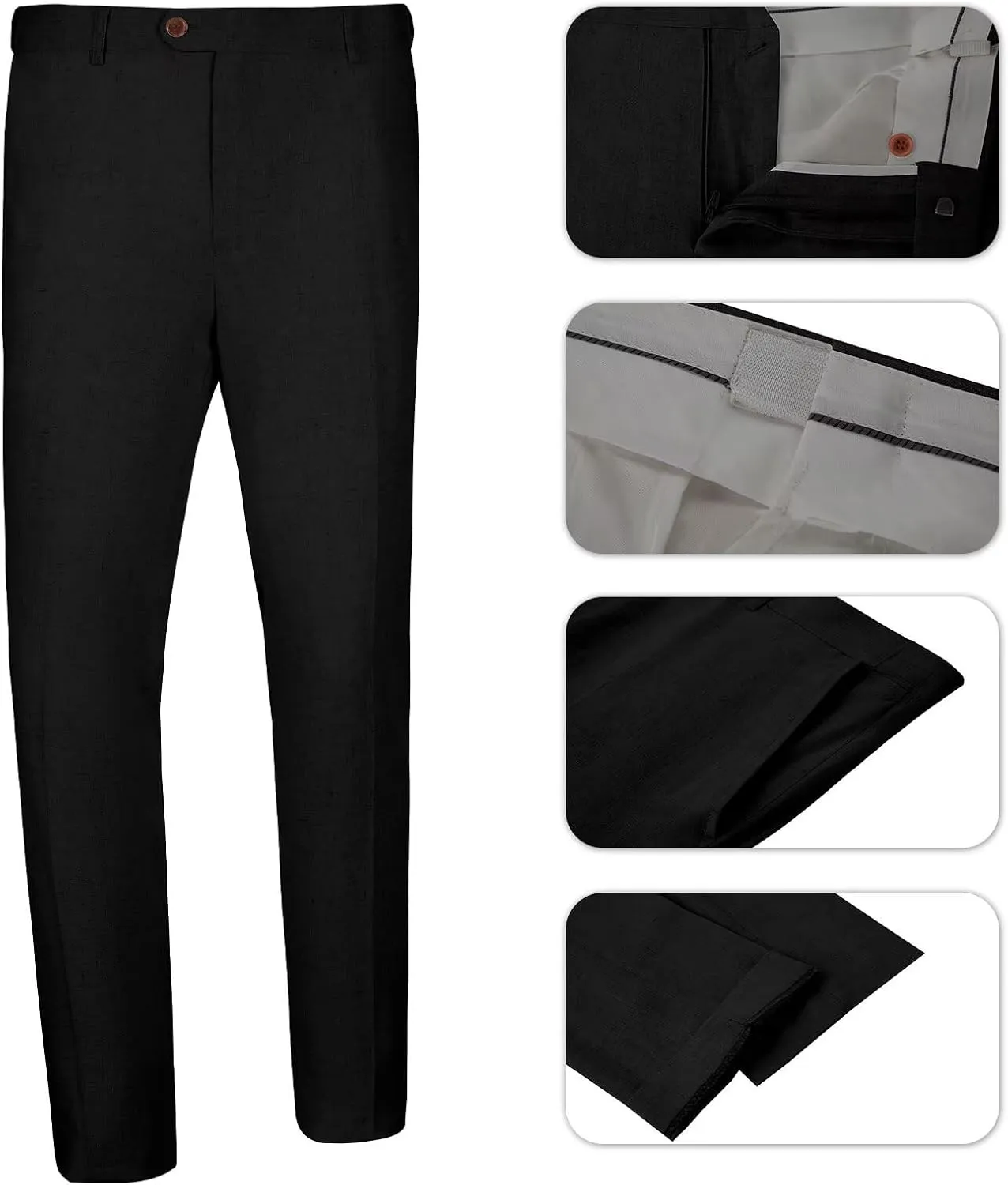 Men Suits Linen Beach Wedding Suits 3 Piece Groomsmen Attire Linen Blazer Vest Pant Prom Tuxedo