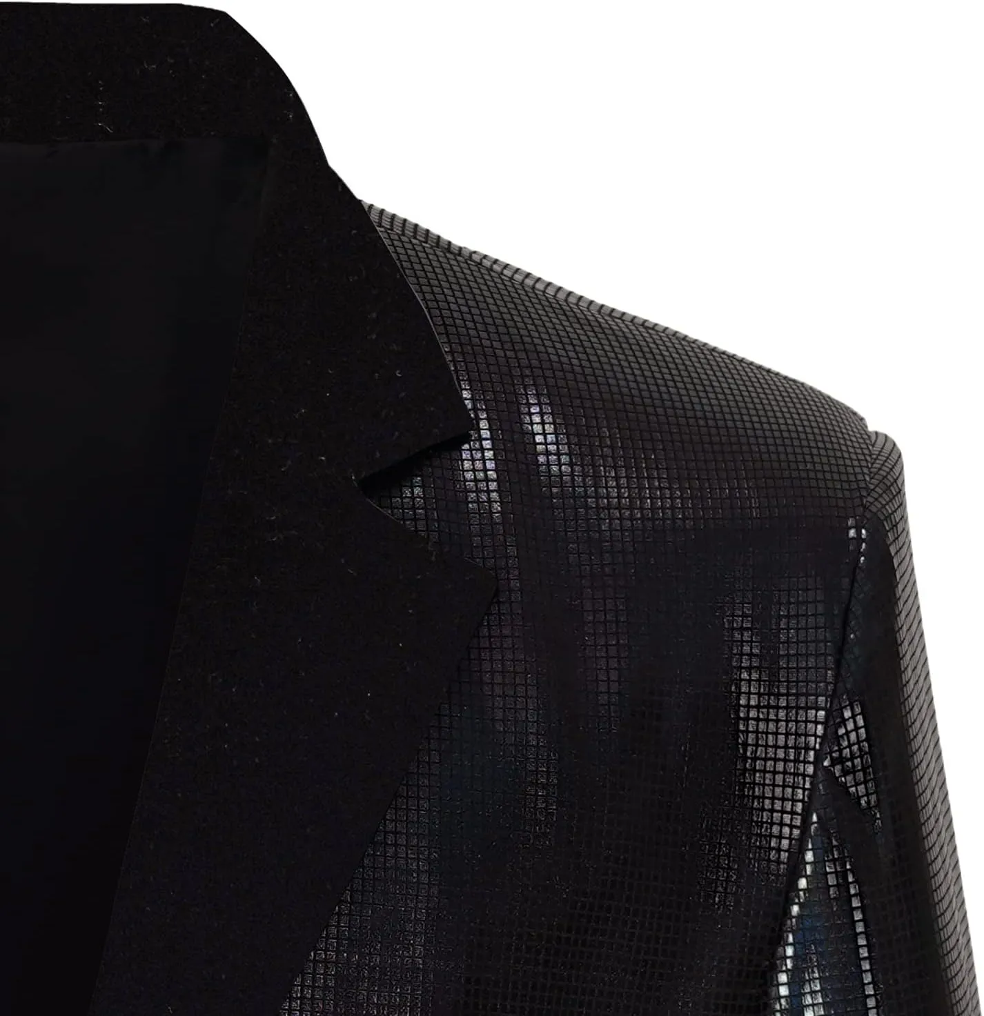 Mens 70s Disco Outfits Set Shiny Sequin Suit and Pants Halloween Costume
