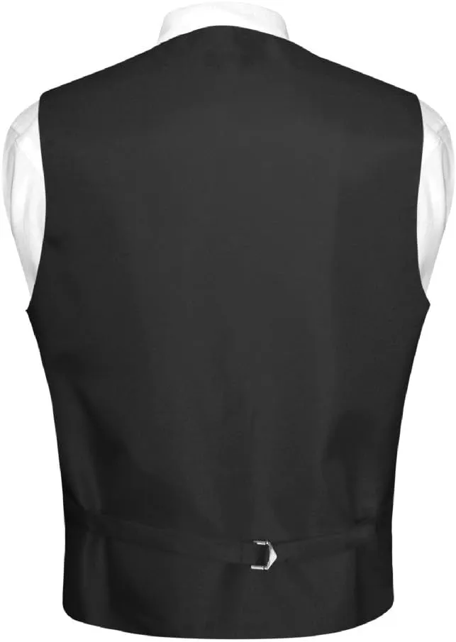 Men's Dress Vest & BowTie Solid PINK Color Bow Tie Set for Suit or Tuxedo