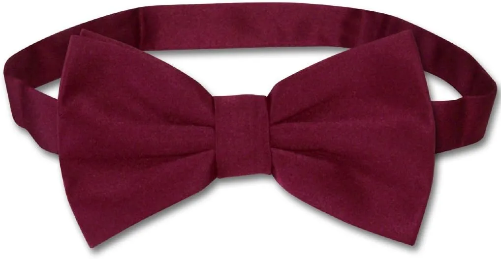 Men's Dress Vest & BowTie Solid PINK Color Bow Tie Set for Suit or Tuxedo