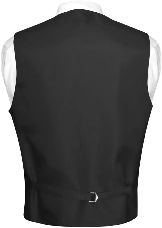 Men's Dress Vest & BowTie Solid PINK Color Bow Tie Set for Suit or Tuxedo