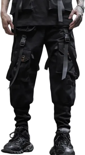 Men's Jogger Punk Cargo Baggy Techwear Hip Hop Harem Pants Streetwear Tactical Overalls